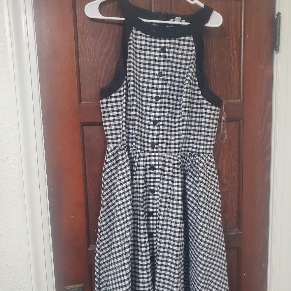 Gingham Swing Dress